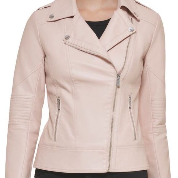 Womens Guess Faux Leather Motorcycle
Jacket size L - Picture 2 of 14